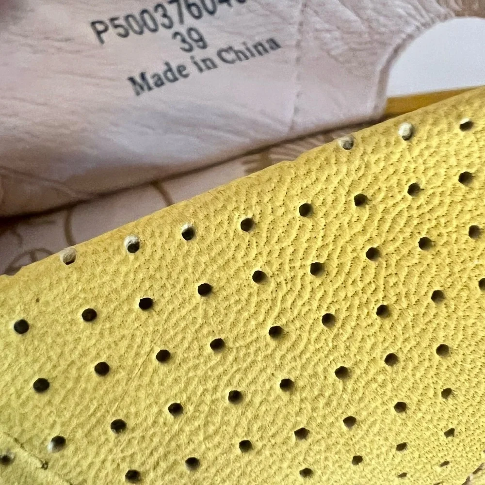 Fly London Yala Perf Wedge in Lemon Yellow - Picture 5 of 8